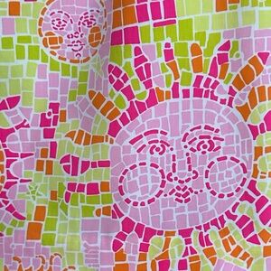 Lilly Pulitzer lined Skirt mosaic suns Pink and Orange size 10